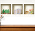 Set of Three Ash Faux Niche 3D Peel and Stick Wall Decals