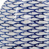 16" Blue And White Fish Print Oval Ceramic Table Vase