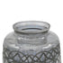 12" Dark Gray Geometric Round Glass Table Vase