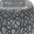 12" Dark Gray Geometric Round Glass Table Vase