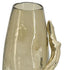 18" Champagne Glass And Metal Table Vase