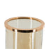 16" Gold And White Glass And Marble Table Vase