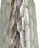 19" Silver Cast Aluminum Carved Geometric Table Vase