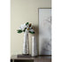 19" Silver Cast Aluminum Carved Geometric Table Vase