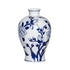 10" Blue And White Floral Round Porcelain Table Vase