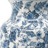 24" Blue And White Chinoiserie Porcelain Urn Table Vase