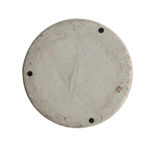 11" Antiqued Bronze And Light Gray Color Block Ceramic Round Table Vase