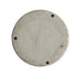 11" Antiqued Bronze And Light Gray Color Block Ceramic Round Table Vase