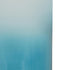 18" Blue White And Gold Ombre Glass And Aluminum Pedestal Table Vase