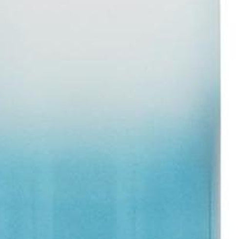 21" Blue White And Gold Ombre Glass And Aluminum Pedestal Table Vase