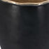 10" Black And Gold Cast Aluminum Oval Table Vase