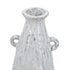 12" White Terracotta Tapered Jug Vase