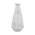 12" White Terracotta Tapered Jug Vase