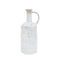 13" White Terracotta Cylinder Jug Vase