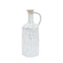 13" White Terracotta Cylinder Jug Vase