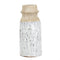 10" Beige And Ivory Cylinder Terracotta Table Vase