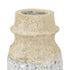 10" Beige And Ivory Cylinder Terracotta Table Vase