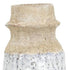 10" Beige And Ivory Cylinder Terracotta Table Vase