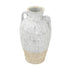 16" Beige And Ivory Amphora Terracotta Urn