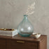 10" Aqua Bubble Glass Round Table Vase