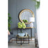 13" Light Blue Hammered Glass Table Vase