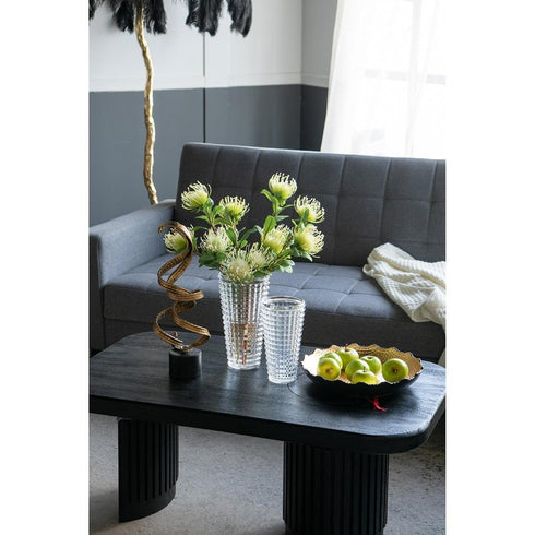 11" Clear Round Glass Table Vase