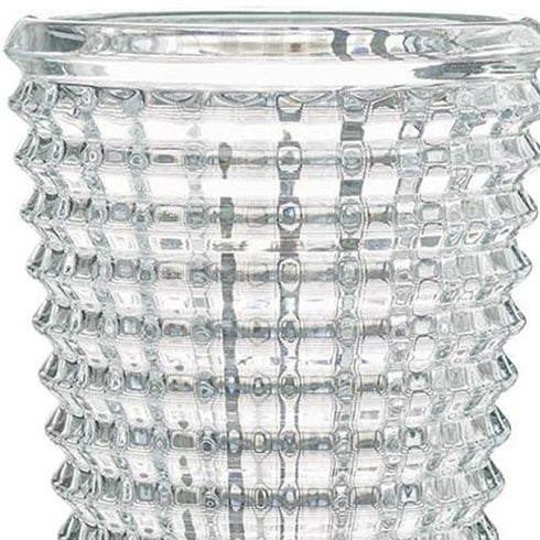 11" Clear Round Glass Table Vase
