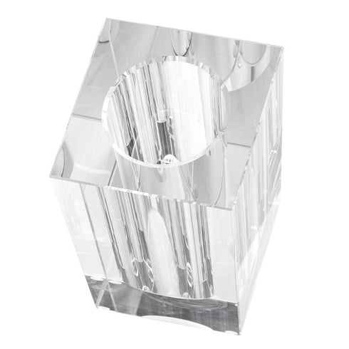 10" Clear Square Glass Table Vase