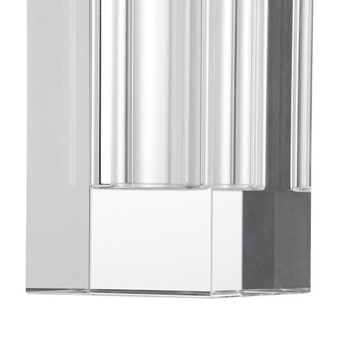 10" Clear Square Glass Table Vase