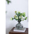 9" Light Gray Bubble Glass Round Table Vase