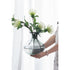 9" Light Gray Bubble Glass Round Table Vase