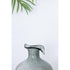 9" Light Gray Bubble Glass Round Table Vase