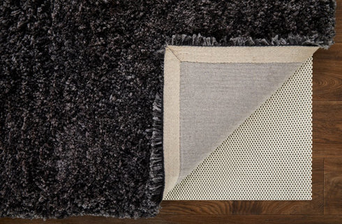 9' X 12' Black Shag Hand Tufted Area Rug