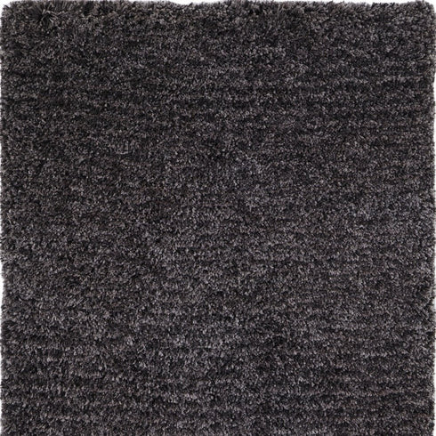 9' X 12' Black Shag Hand Tufted Area Rug