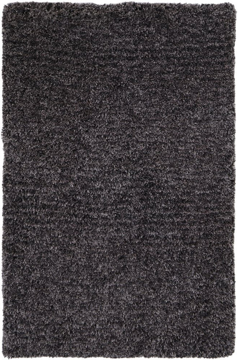 9' X 12' Black Shag Hand Tufted Area Rug