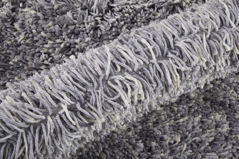 9' X 12' Gray Shag Hand Tufted Area Rug