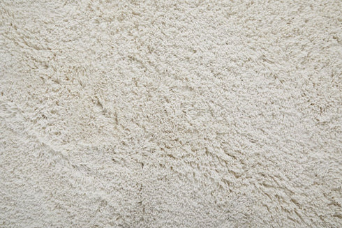 9' X 12' Ivory Shag Hand Tufted Area Rug