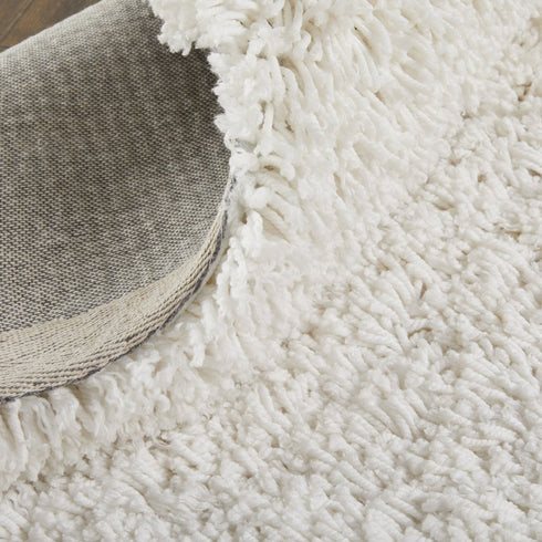 9' X 12' Ivory Shag Hand Tufted Area Rug