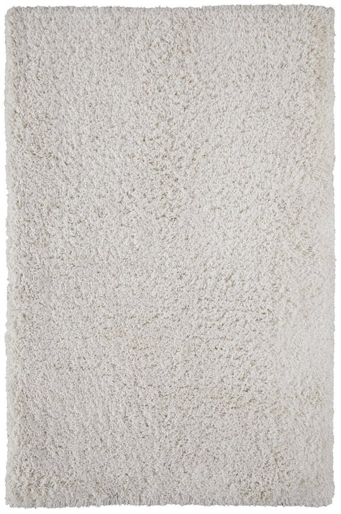 9' X 12' Ivory Shag Hand Tufted Area Rug