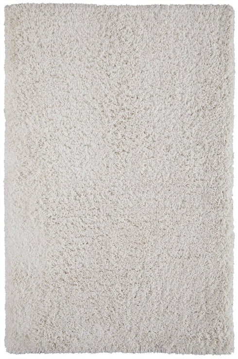 9' X 12' Ivory Shag Hand Tufted Area Rug