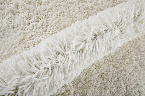 9' X 12' Ivory Shag Hand Tufted Area Rug
