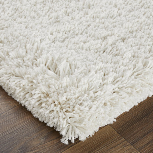 9' X 12' Ivory Shag Hand Tufted Area Rug