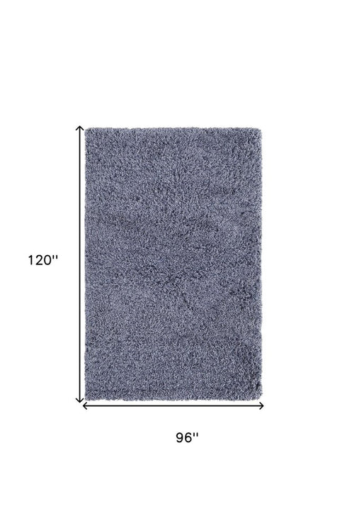 9' X 12' Blue Shag Hand Tufted Area Rug