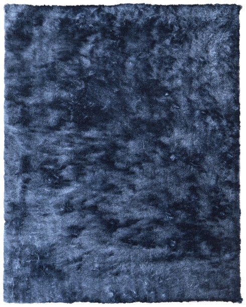 8' X 10' Blue Shag Hand Tufted Area Rug