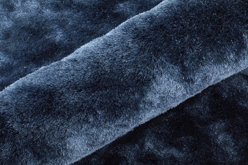 8' X 10' Blue Shag Hand Tufted Area Rug