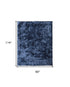 8' X 10' Blue Shag Hand Tufted Area Rug