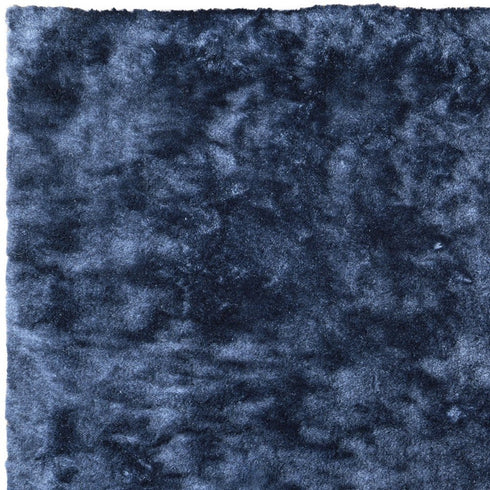8' X 10' Blue Shag Hand Tufted Area Rug