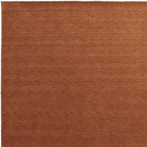 8' X 11' Orange Wool Hand Woven Area Rug