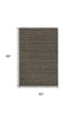 5' X 8' Brown and Ivory Wool Striped Hand Tufted Area Rug