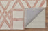 9' X 13' Ivory Pink and Tan Wool Geometric Hand Tufted Area Rug